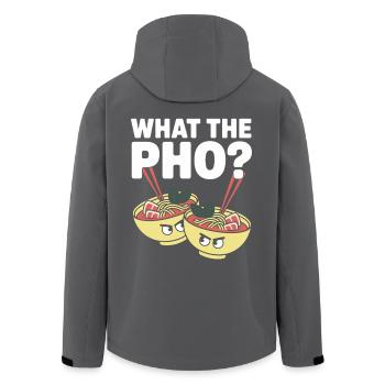 What The Pho Vietnam Travel Noodle Soup Love Pho - Men’s Recycled Softshell Jacket by Stanley/Stella - anthracite - Back - AI Model Male 185 light (185cm)
