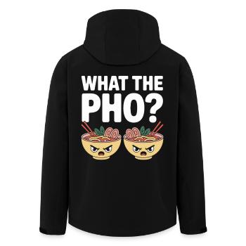 What The Pho Vietnam Reise Nudelsuppe Liebe Pho - Recycelte Männer Softshell-Jacke von Stanley/Stella - Schwarz - Hinten - AI Model Male 185 light (185cm)