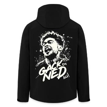 Dialect gack di ned au - Veste softshell homme en polyester recyclé Stanley/Stella - noir - Dos - AI Model Male 185 light (185cm)