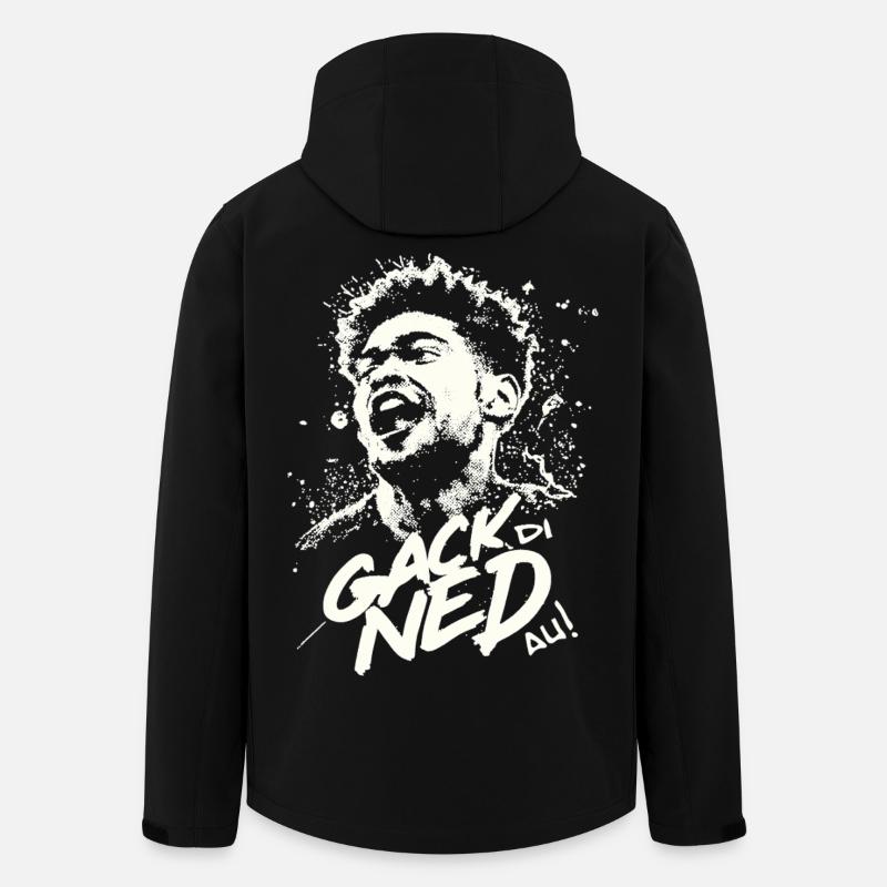 Dialect gack di ned au - Veste softshell homme en polyester recyclé Stanley/Stella - noir