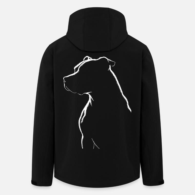 Pitbull Silhouett - Recycelte Männer Softshell-Jacke von Stanley/Stella - Schwarz
