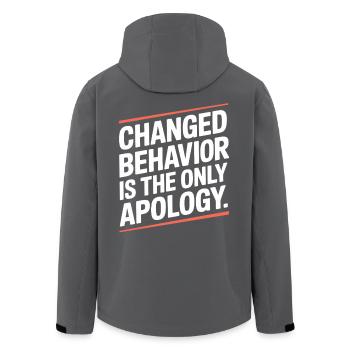 Le changement de comportement est la seule excuse : la pleine conscience - Veste softshell homme en polyester recyclé Stanley/Stella - charbon - Dos - AI Model Male 185 light (185cm)