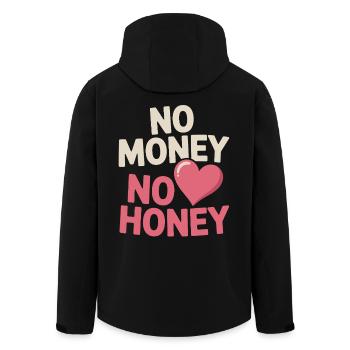 Pas d’argent pas de miel Ironique Argent Dire Fête - Veste softshell homme en polyester recyclé Stanley/Stella - noir - Dos - AI Model Male 185 light (185cm)