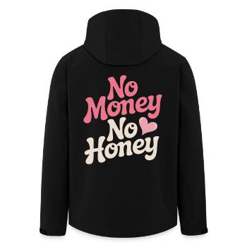 Pas d’argent pas de miel Ironique Argent Dire Fête - Veste softshell homme en polyester recyclé Stanley/Stella - noir - Dos - AI Model Male 185 light (185cm)