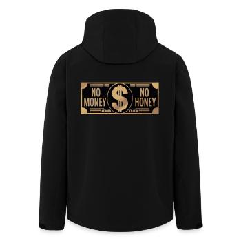 Pas d’argent pas de miel Ironique Argent Dire Fête - Veste softshell homme en polyester recyclé Stanley/Stella - noir - Dos - AI Model Male 185 light (185cm)
