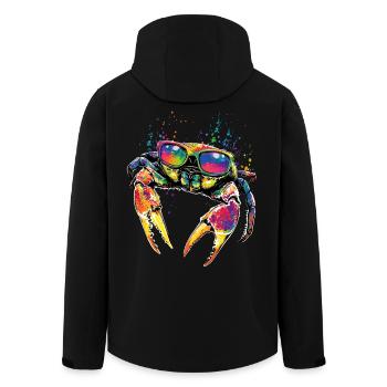 Crabe Crabe Crustacés Crabe Crabe de rivage Écrevisses - Veste softshell homme en polyester recyclé Stanley/Stella - noir - Dos - AI Model Male 185 light (185cm)