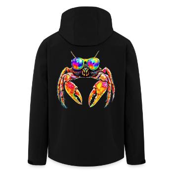 Crabe Crabe Crustacés Crabe Crabe de rivage Écrevisses - Veste softshell homme en polyester recyclé Stanley/Stella - noir - Dos - AI Model Male 185 light (185cm)