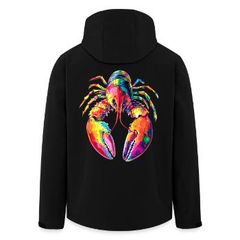 Homard Crustacés Grandes écrevisses Homard Homard doux - Veste softshell homme en polyester recyclé Stanley/Stella - noir - Dos - AI Model Male 185 light (185cm)
