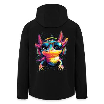 Axolotl Petite queue de triton Queue mignon Axolotl - Veste softshell homme en polyester recyclé Stanley/Stella - noir - Dos - AI Model Male 185 light (185cm)