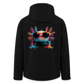 Axolotl Petite queue de triton Queue mignon Axolotl - Veste softshell homme en polyester recyclé Stanley/Stella - noir - Dos - AI Model Male 185 light (185cm)