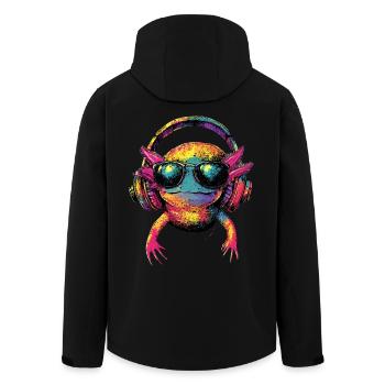 Axolotl Petite queue de triton Queue mignon Axolotl - Veste softshell homme en polyester recyclé Stanley/Stella - noir - Dos - AI Model Male 185 light (185cm)