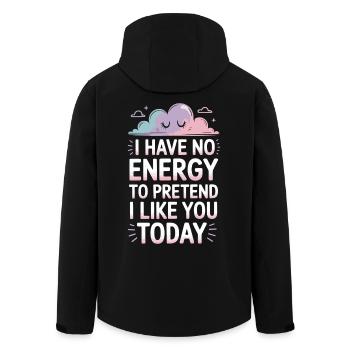 I Have No Energy To Pretend I Like You Today Office - Men’s Recycled Softshell Jacket by Stanley/Stella - black - Back - AI Model Male 185 light (185cm)