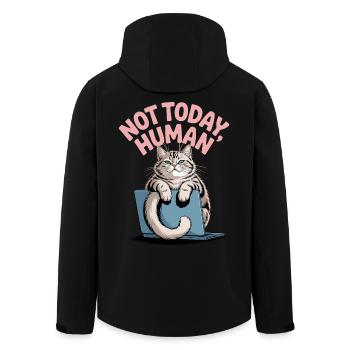 Katzen Spruch n’est pas aujourd’hui l’homme Büro Cat Homeoffice - Veste softshell homme en polyester recyclé Stanley/Stella - noir - Dos - AI Model Male 185 light (185cm)