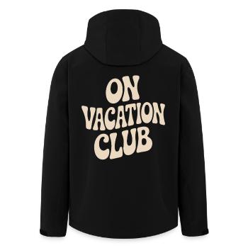 Vacation Club Summer Festival Vacation Beach Vacation - Men’s Recycled Softshell Jacket by Stanley/Stella - black - Back - AI Model Male 185 light (185cm)