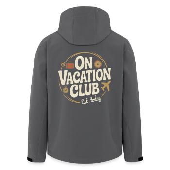 Vacation Club Festival d’été Vacances à la plage - Veste softshell homme en polyester recyclé Stanley/Stella - charbon - Dos - AI Model Male 185 light (185cm)