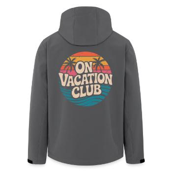Vacation Club Festival d’été Vacances à la plage - Veste softshell homme en polyester recyclé Stanley/Stella - charbon - Dos - AI Model Male 185 light (185cm)