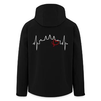Kambodscha Skyline Herzschlag Siem Raep Angkor Wat - Recycelte Männer Softshell-Jacke von Stanley/Stella - Schwarz - Hinten - AI Model Male 185 light (185cm)