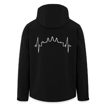 Cambodia Skyline Heartbeat Siem Raep Angkor Wat - Men’s Recycled Softshell Jacket by Stanley/Stella - black - Back - AI Model Male 185 light (185cm)