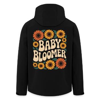 Garten Baby Bloomer Gärtner Spruch Sonnenblumen - Recycelte Männer Softshell-Jacke von Stanley/Stella - Schwarz - Hinten - AI Model Male 185 light (185cm)