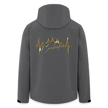Cambodia Skyline Heartbeat Siem Raep Angkor Wat - Men’s Recycled Softshell Jacket by Stanley/Stella - anthracite - Back - AI Model Male 185 light (185cm)