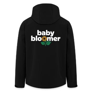 Garten Baby Bloomer Gärtner Spruch Sonnenblumen - Recycelte Männer Softshell-Jacke von Stanley/Stella - Schwarz - Hinten - AI Model Male 185 light (185cm)