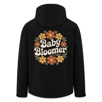 Garten Baby Bloomer Gärtner Spruch Sonnenblumen - Recycelte Männer Softshell-Jacke von Stanley/Stella - Schwarz - Hinten - AI Model Male 185 light (185cm)