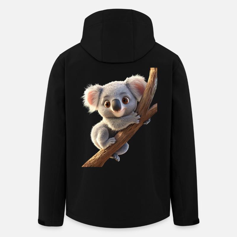 Koala Bär Australien Koalabär Süße Koala Bären - Recycelte Männer Softshell-Jacke von Stanley/Stella - Schwarz