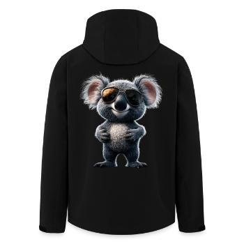 Koala Bear Australia Koala Bear Cute Koala Bears - Men’s Recycled Softshell Jacket by Stanley/Stella - black - Back - AI Model Male 185 light (185cm)