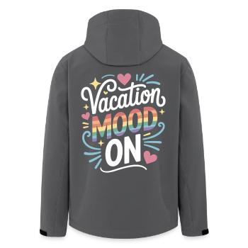 Vacation Mood On Summer Festival Travel Club Vacation - Men’s Recycled Softshell Jacket by Stanley/Stella - anthracite - Back - AI Model Male 185 light (185cm)