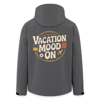 Vacation Mood On Summer Festival Travel Club Vacation - Men’s Recycled Softshell Jacket by Stanley/Stella - anthracite - Back - AI Model Male 185 light (185cm)