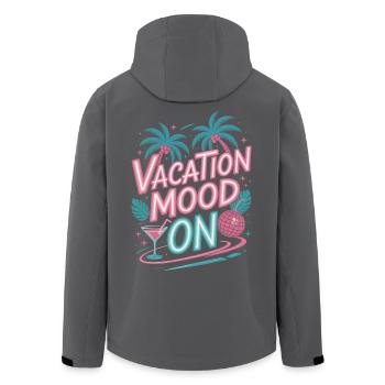Vacation Mood On Summer Festival Travel Club Vacation - Men’s Recycled Softshell Jacket by Stanley/Stella - black - Back - AI Model Male 185 light (185cm)