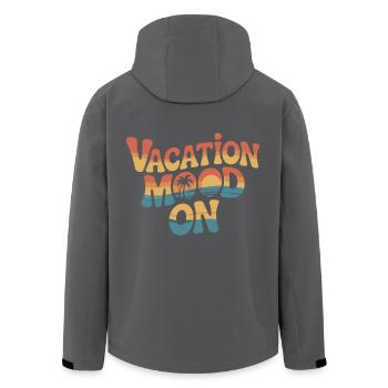 Vacation Mood On Summer Festival Travel Club Vacation - Men’s Recycled Softshell Jacket by Stanley/Stella - black - Back - AI Model Male 185 light (185cm)