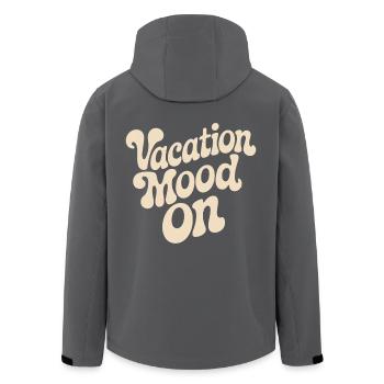 Vacation Mood On Summer Festival Travel Club Vacation - Men’s Recycled Softshell Jacket by Stanley/Stella - black - Back - AI Model Male 185 light (185cm)