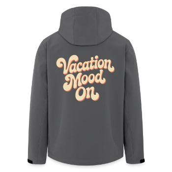 Vacation Mood On Summer Festival Travel Club Vacation - Men’s Recycled Softshell Jacket by Stanley/Stella - black - Back - AI Model Male 185 light (185cm)