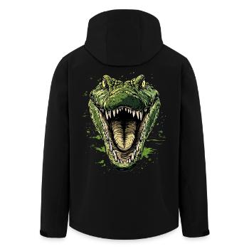 Krokodil Alligator Reptilien Kroko Liebe Krokodile - Recycelte Männer Softshell-Jacke von Stanley/Stella - Schwarz - Hinten - AI Model Male 185 light (185cm)