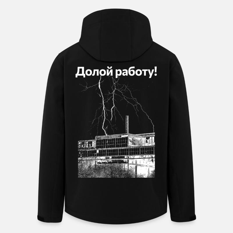 À bas le travail ! - Veste softshell homme en polyester recyclé Stanley/Stella - noir