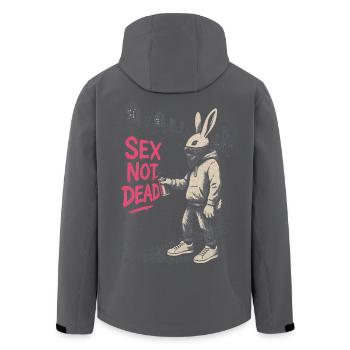 Spray Graffiti Sex Not Dead Bunny Urban Street Art - Men’s Recycled Softshell Jacket by Stanley/Stella - anthracite - Back - AI Model Male 185 light (185cm)