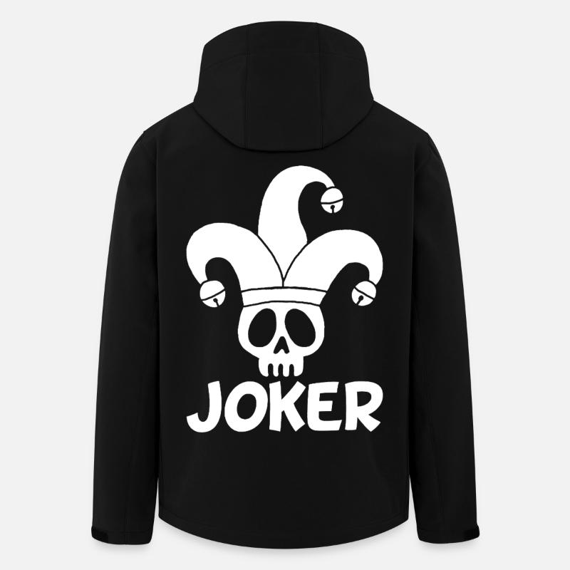 Weißer Joker Totenschädel - Recycelte Männer Softshell-Jacke von Stanley/Stella - Schwarz