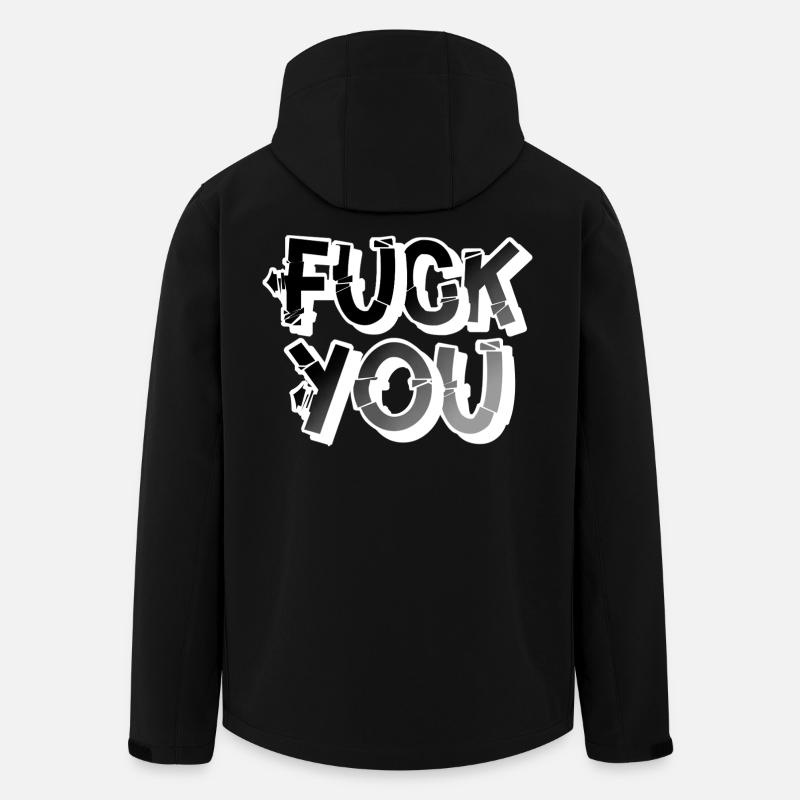 Fuck you - Recycelte Männer Softshell-Jacke von Stanley/Stella - Schwarz