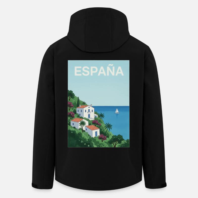 Spanish coastal idyll - Men’s Recycled Softshell Jacket by Stanley/Stella - black