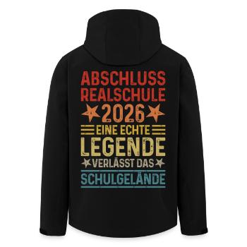 Certificat de fin d’études secondaires 2026 - Veste softshell homme en polyester recyclé Stanley/Stella - noir - Dos - AI Model Male 185 light (185cm)