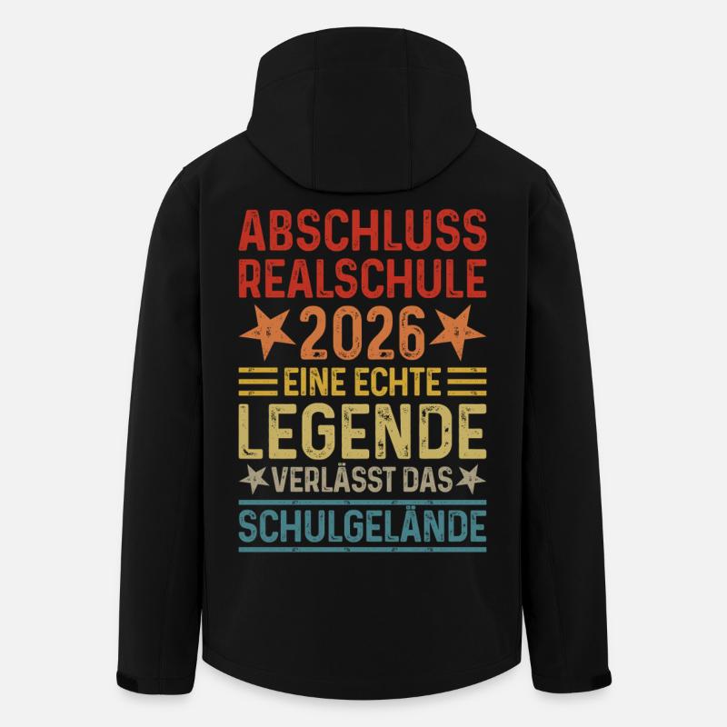Realschulabschluss 2026 - Recycelte Männer Softshell-Jacke von Stanley/Stella - Schwarz