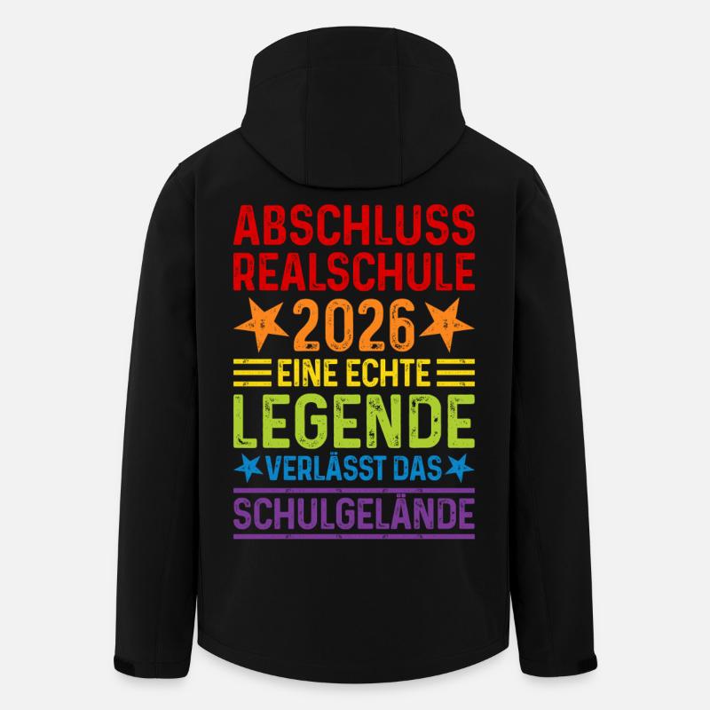 Realschule Abschluss 2026  - Recycelte Männer Softshell-Jacke von Stanley/Stella - Schwarz