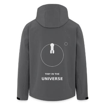 Tiny in the Universe - Men’s Recycled Softshell Jacket by Stanley/Stella - anthracite - Back - AI Model Male 185 light (185cm)
