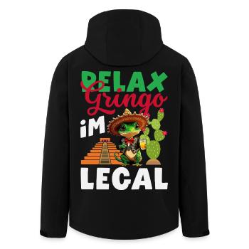 Fierté du Mexique & Maison Drapeau du Mexique - Veste softshell homme en polyester recyclé Stanley/Stella - noir - Dos - AI Model Male 185 light (185cm)