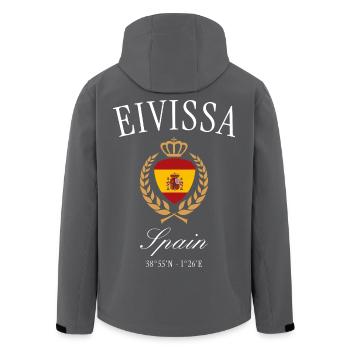 Ibiza-Stadt (Eivissa) Spanien – Reise Souvenir - Recycelte Männer Softshell-Jacke von Stanley/Stella - Anthrazit - Hinten - AI Model Male 185 light (185cm)