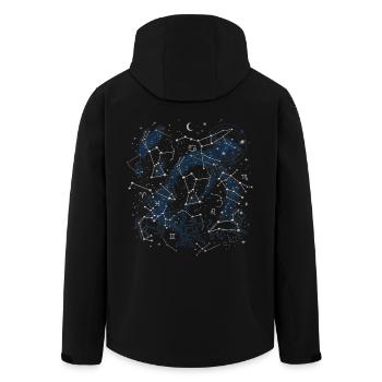 Star Map - Men’s Recycled Softshell Jacket by Stanley/Stella - black - Back - AI Model Male 185 light (185cm)
