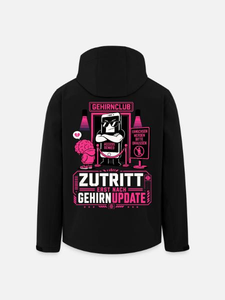 Zutritt erst nach Gehirnupdate - Recycelte Männer Softshell-Jacke von Stanley/Stella - Schwarz