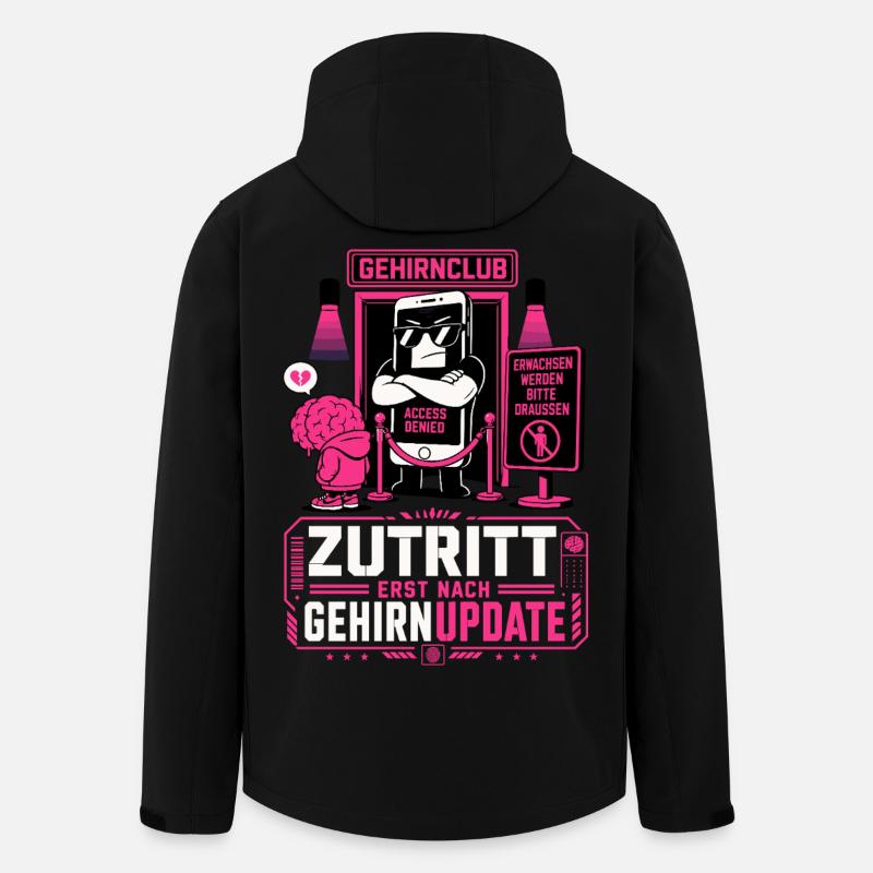 Zutritt erst nach Gehirnupdate - Recycelte Männer Softshell-Jacke von Stanley/Stella - Schwarz