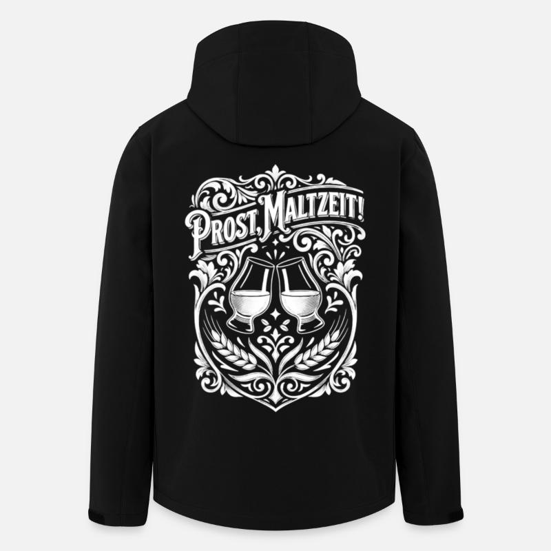 Whisky Wortspiel Maltzeit - Recycelte Männer Softshell-Jacke von Stanley/Stella - Schwarz